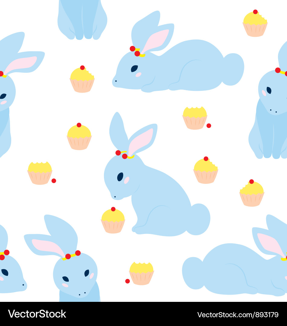 Cute rabbit pattern Vector Image