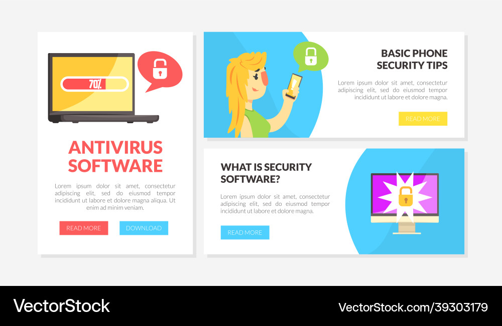 Digital and mobile security from hacker attack Digital and mobile security from hacker attack vector image