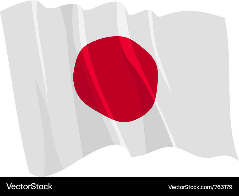 Political waving flag of japan Vector Image