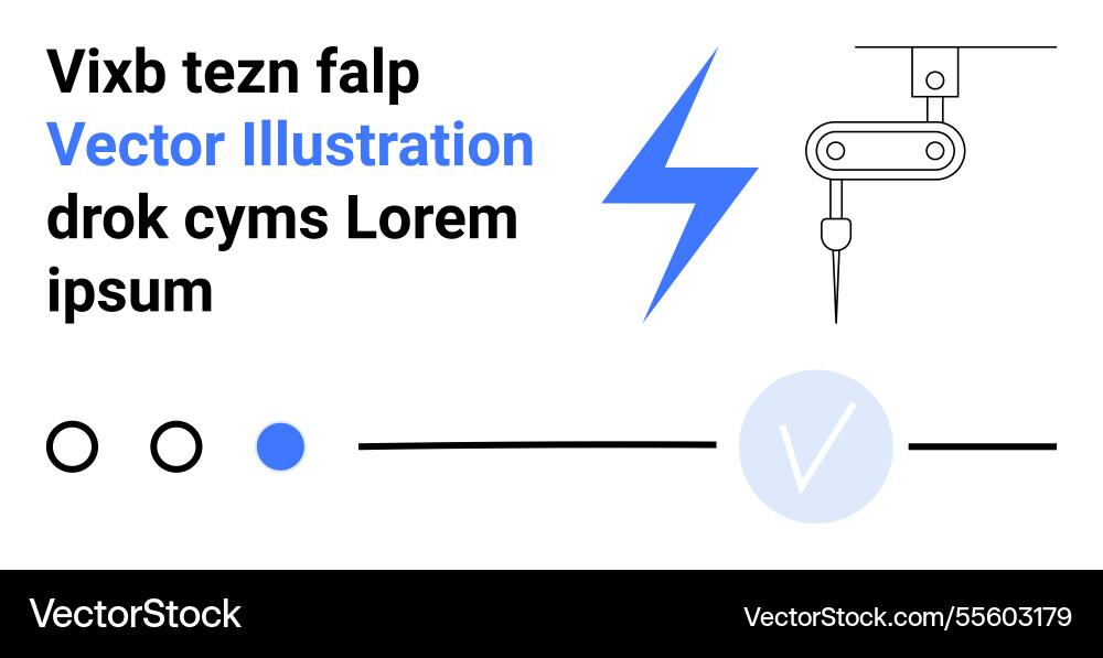Robotic arm operating with power symbol Robotic arm operating with power symbol vector image