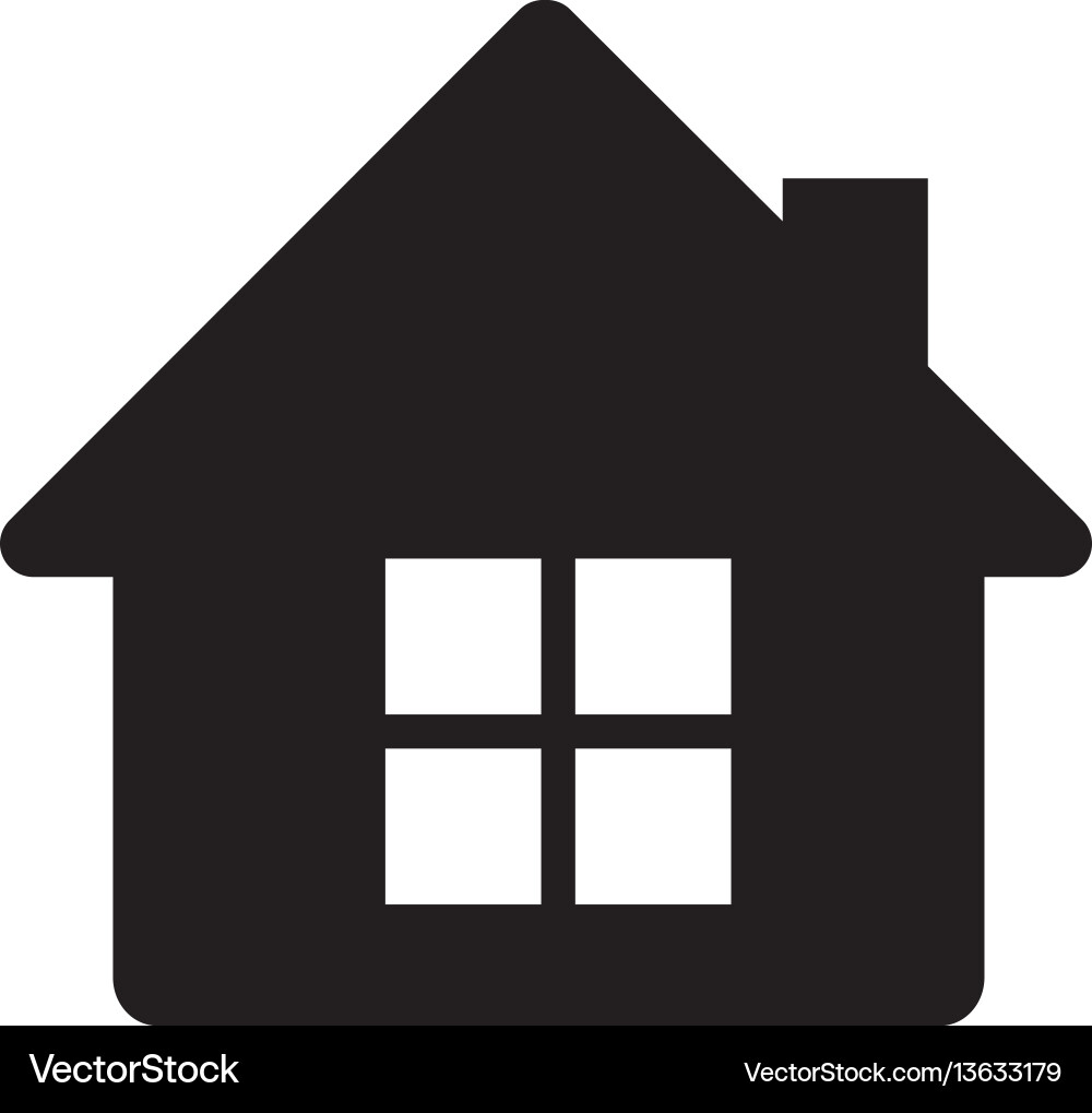 Schwarze Silhouette von Haus Seitenansicht in weiß Schwarze Silhouette von Haus Seitenansicht in weiß Vektorbild