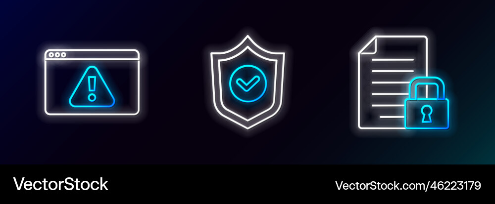 Set line document and lock browser vector image