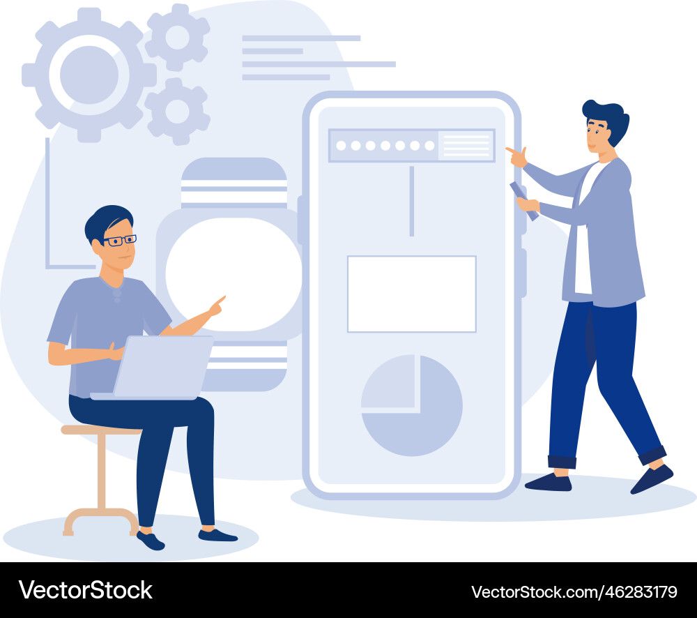 Software and frontend development concept html5 vector image
