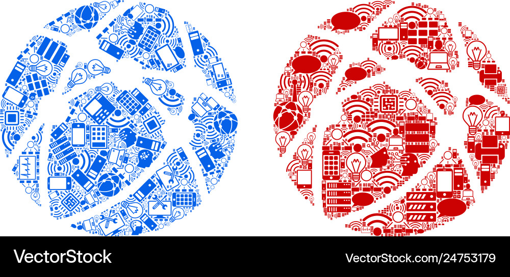 Web browser mosaic icons for bigdata Web browser mosaic icons for bigdata vector image