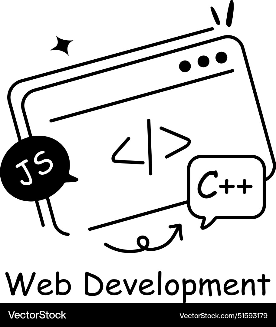 Web development vector image