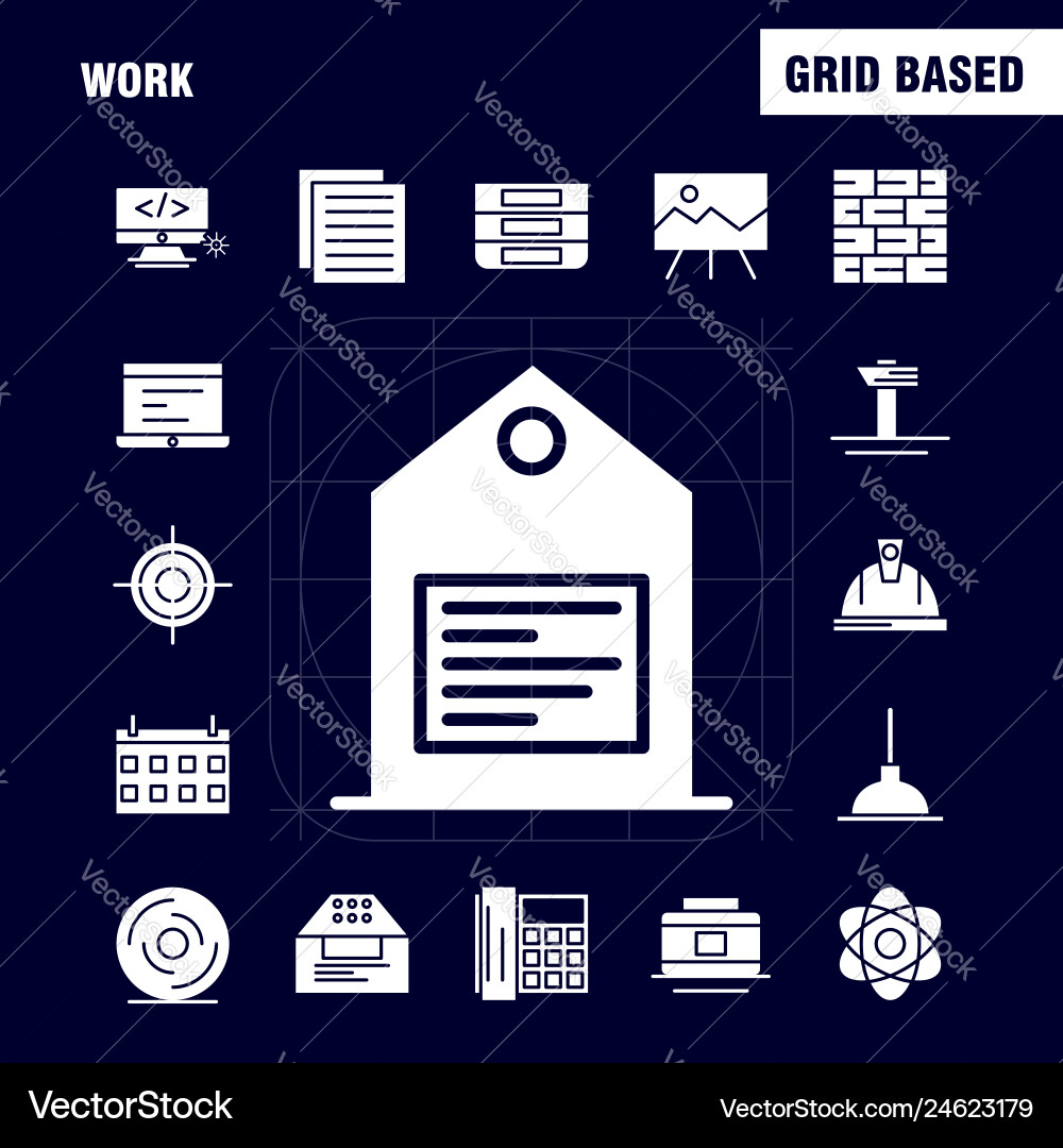Work solid glyph icon for web print and mobile Vector Image