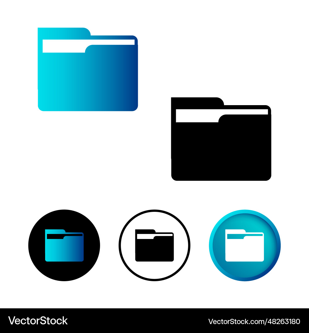 Abstract computer folder icon Vector Image