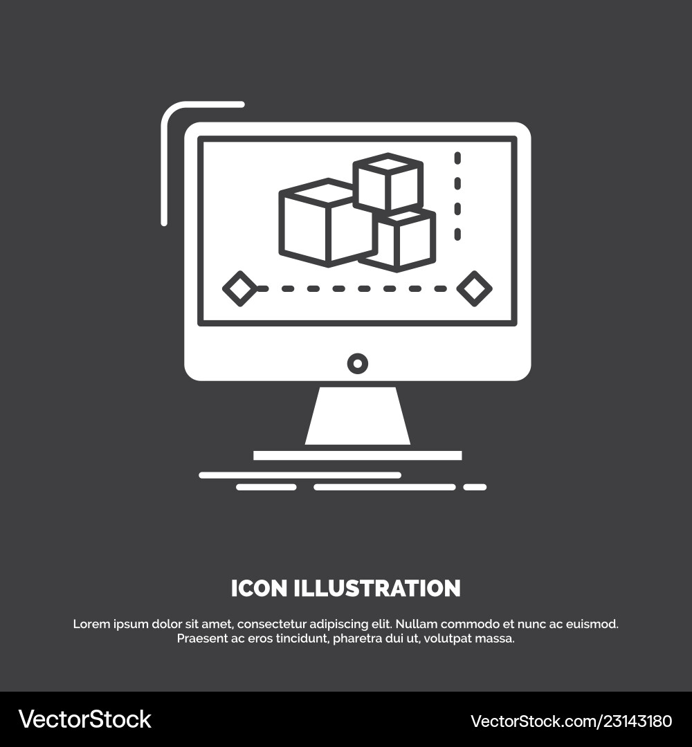Animation computer editor monitor software icon Animation computer editor monitor software icon vector image