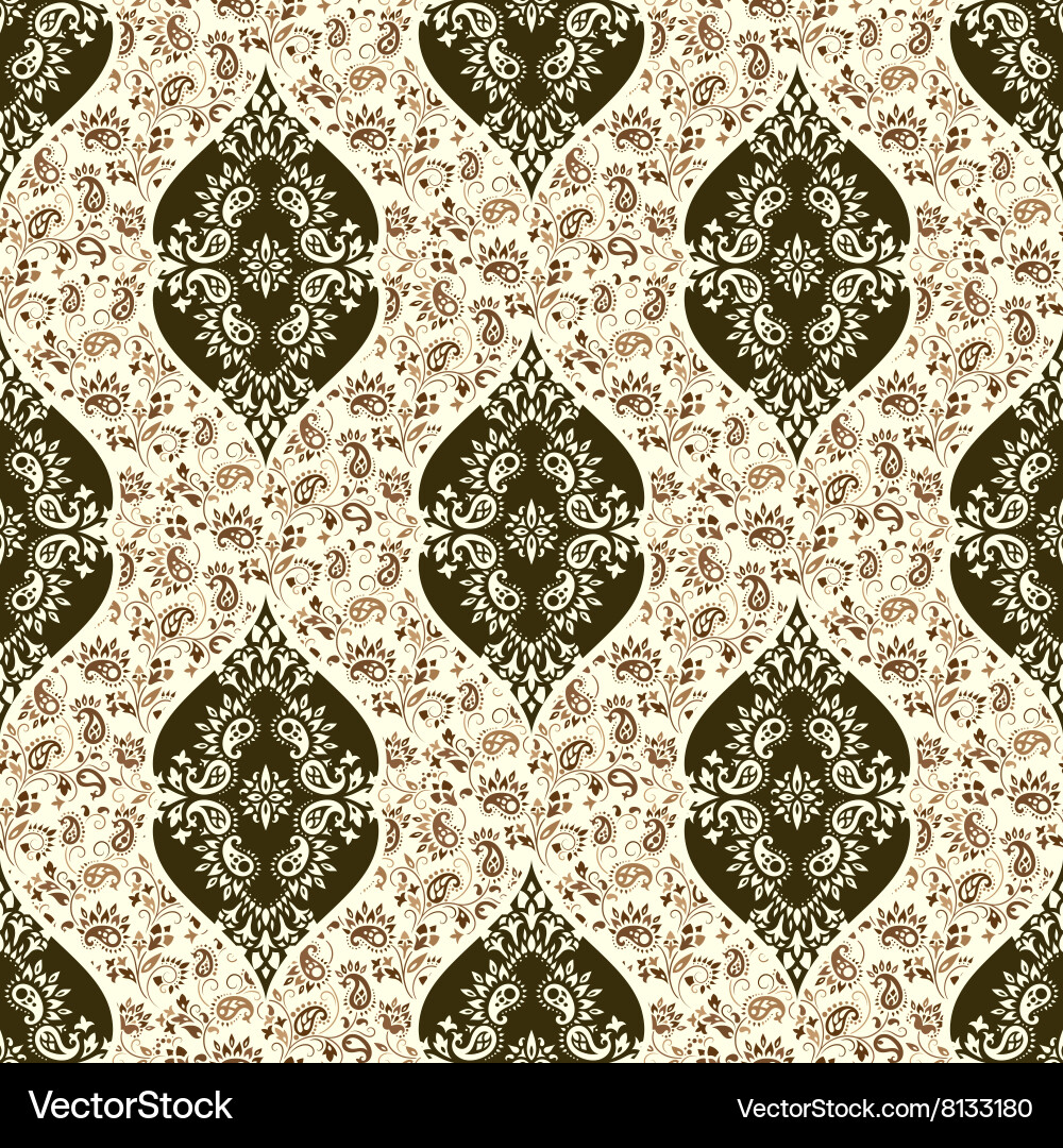 Barock Paisley Hintergrundbild Vektorbild