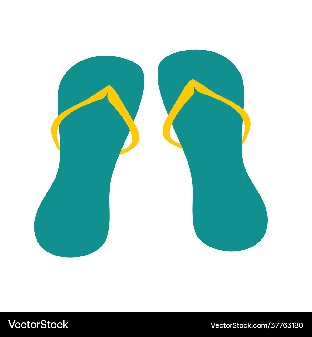 Beach flip flops slipper accessory summer Beach flip flops slipper accessory summer vector image