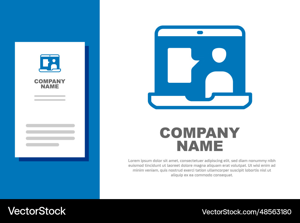 Blue e-learning of different foreign languages Vector Image