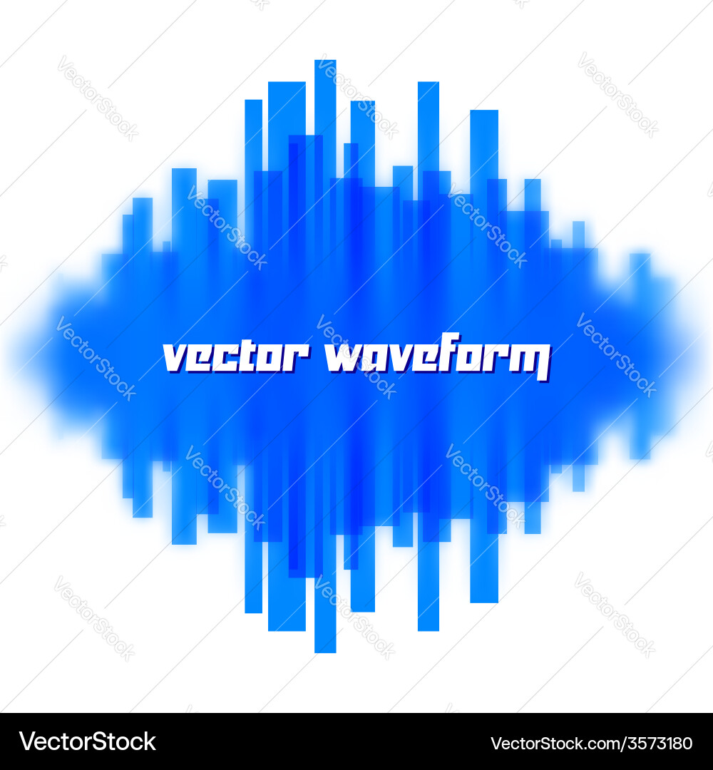 Blurred waveform made of lines vector image