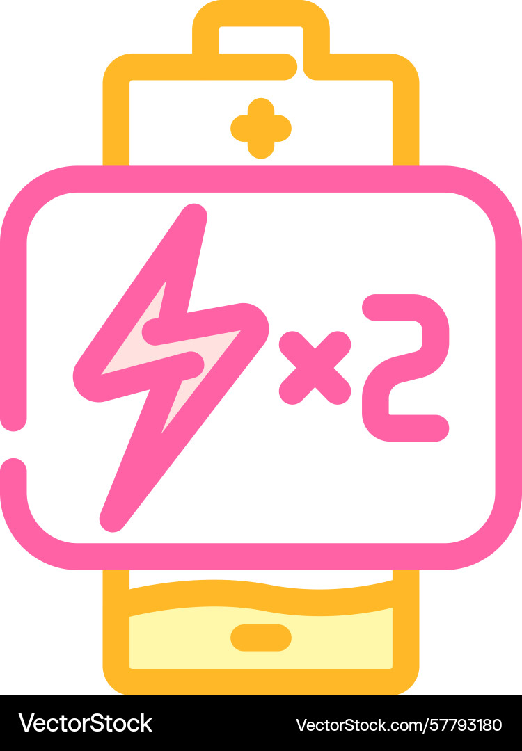 Dual power source color icon Vector Image