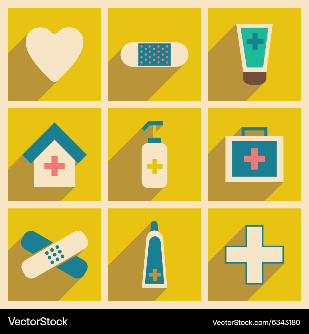Flat with shadow concept and mobile application Vector Image