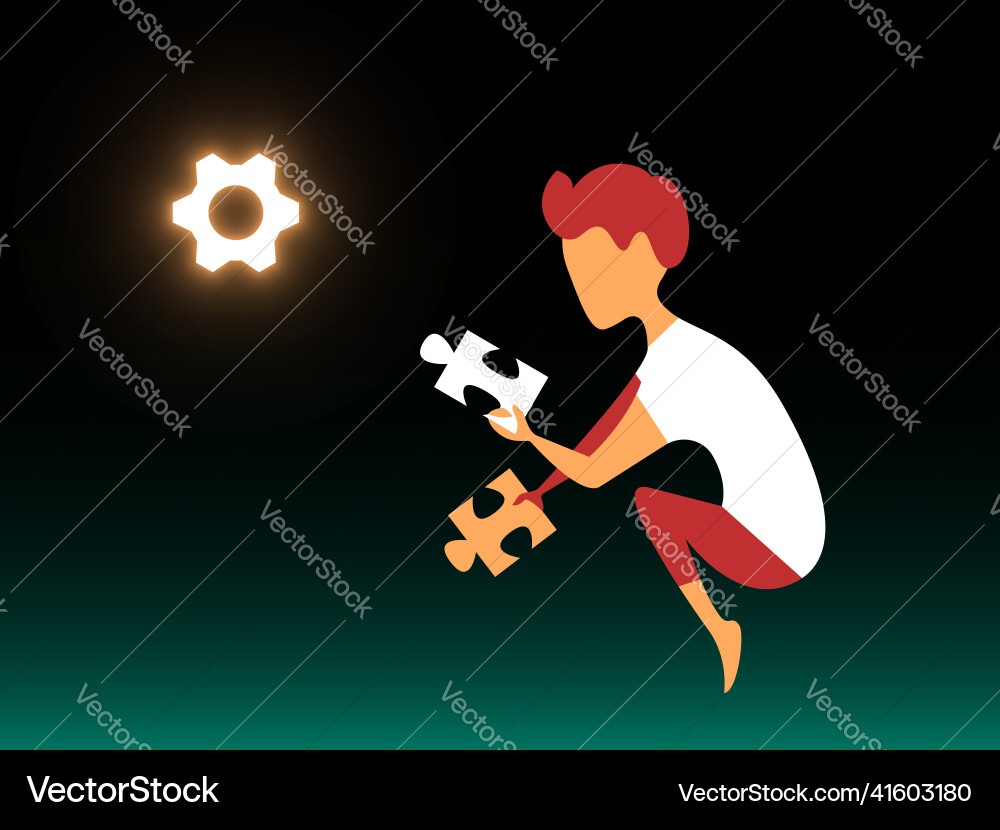 Hard work in gradient style editable vector image