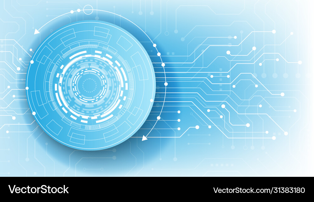 Hi-tech digital data connection system Hi-tech digital data connection system vector image