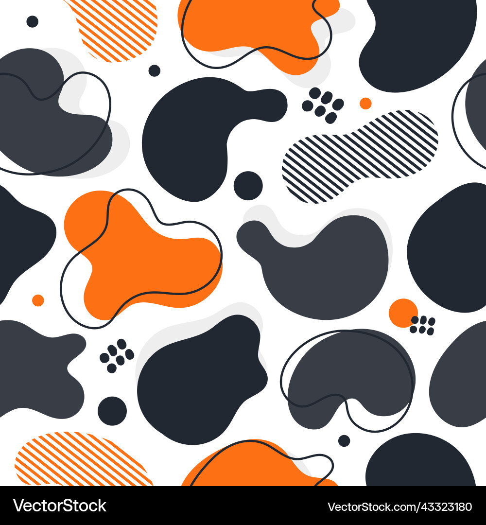 Irregular Liquid Shapes Pattern vector image