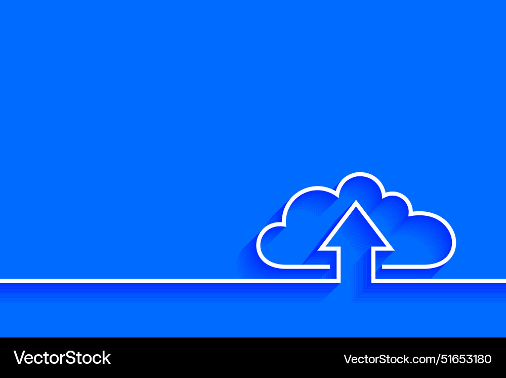 Line style cloud computing global network Line style cloud computing global network vector image