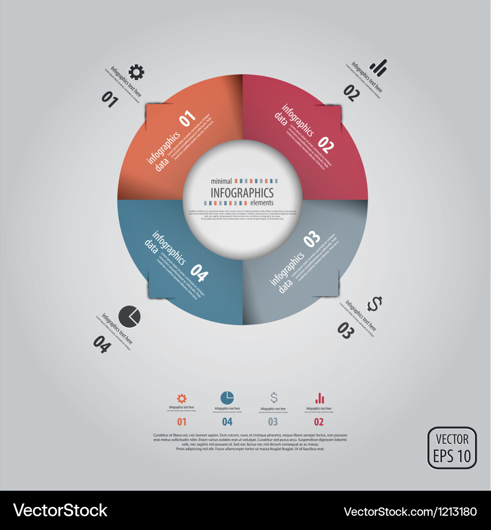 Minimal Data Charts vector image
