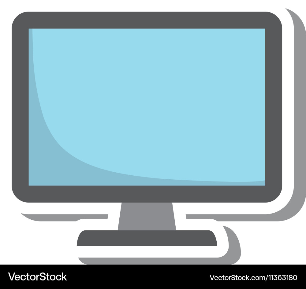 Monitor computer isolated icon vector image