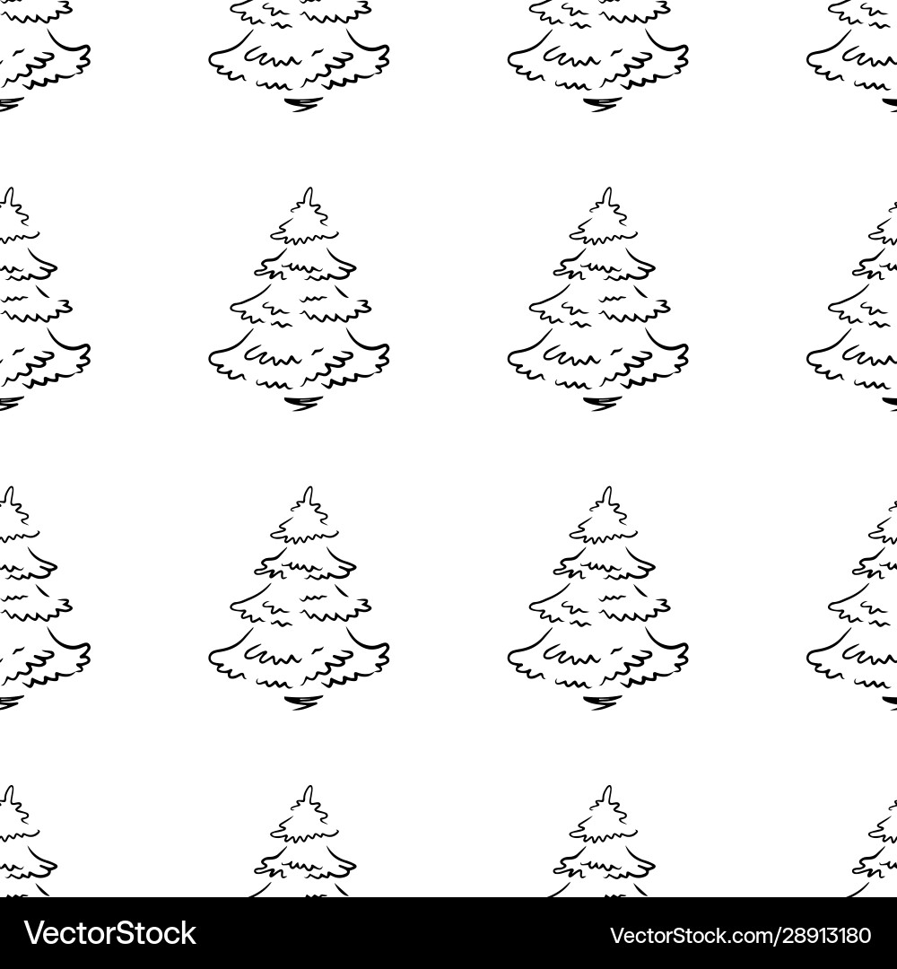 Pine tree pattern-10 Pine tree pattern-10 vector image