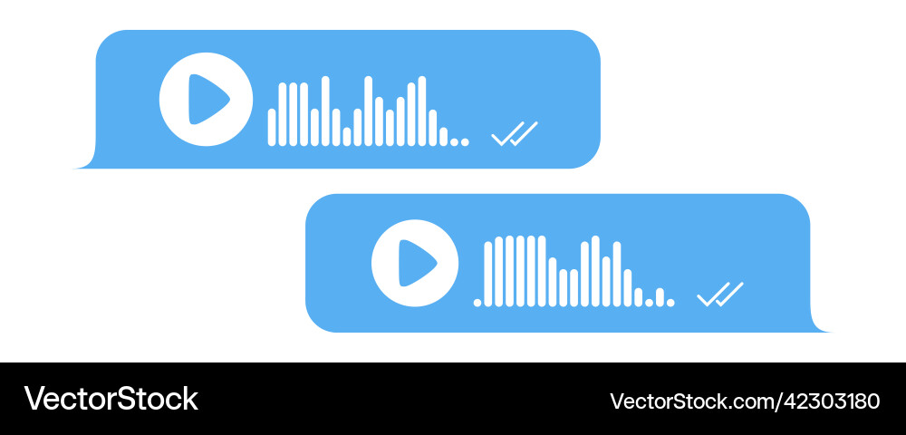 Recording of audio message template dialogue Vector Image
