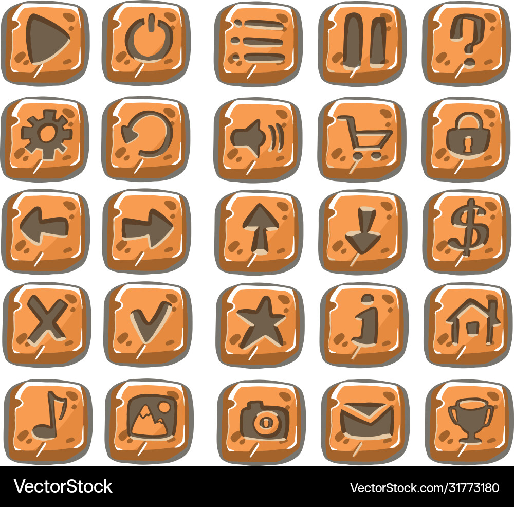 Set of web square button Set of web square button vector image