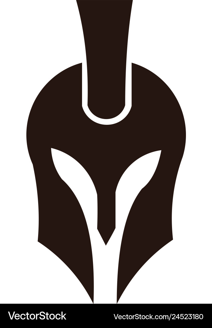 Spartan warrior helmet head Vector Image