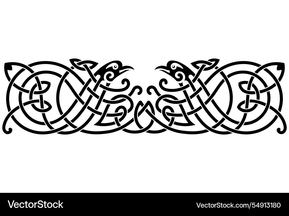Viking scandinavian design ancient decorative Viking scandinavian design ancient decorative vector image