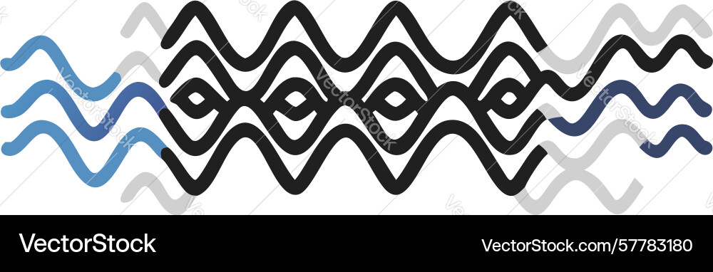 Zigzag dynamic waves abstract energetic flow vector image