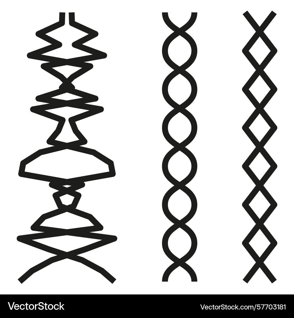 Abstract line patterns geometric border designs Vector Image