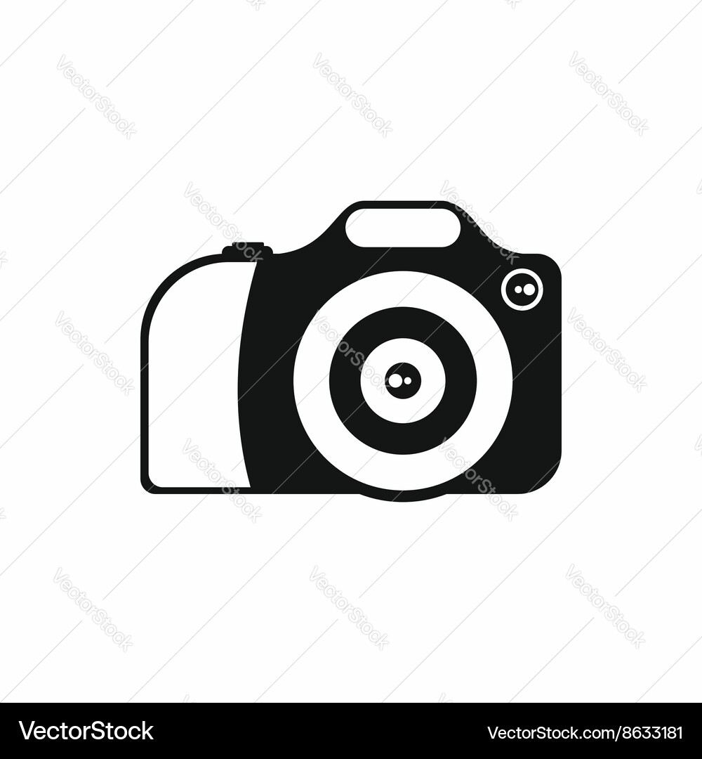 Camera icon in simple style Vector Image