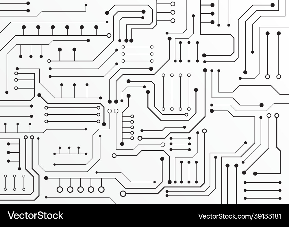 Circuit technology background with hi-tech digital Vector Image