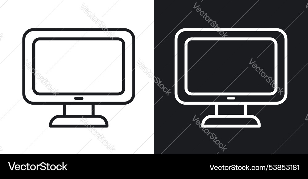 Computer screen icon set Vector Image