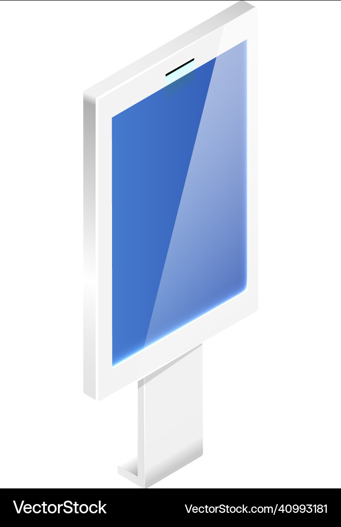 Digital signboard with interactive display Digital signboard with interactive display Vector Image