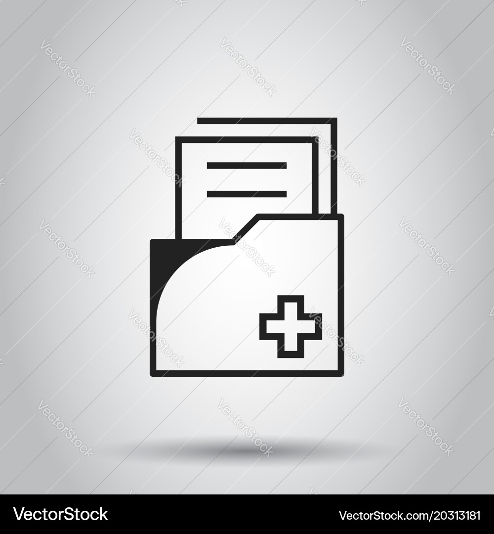 Document flat icon archive data file symbol logo Vector Image