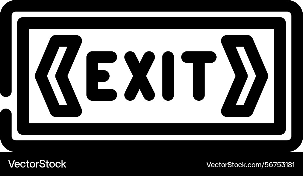 Exit information line icon vector image