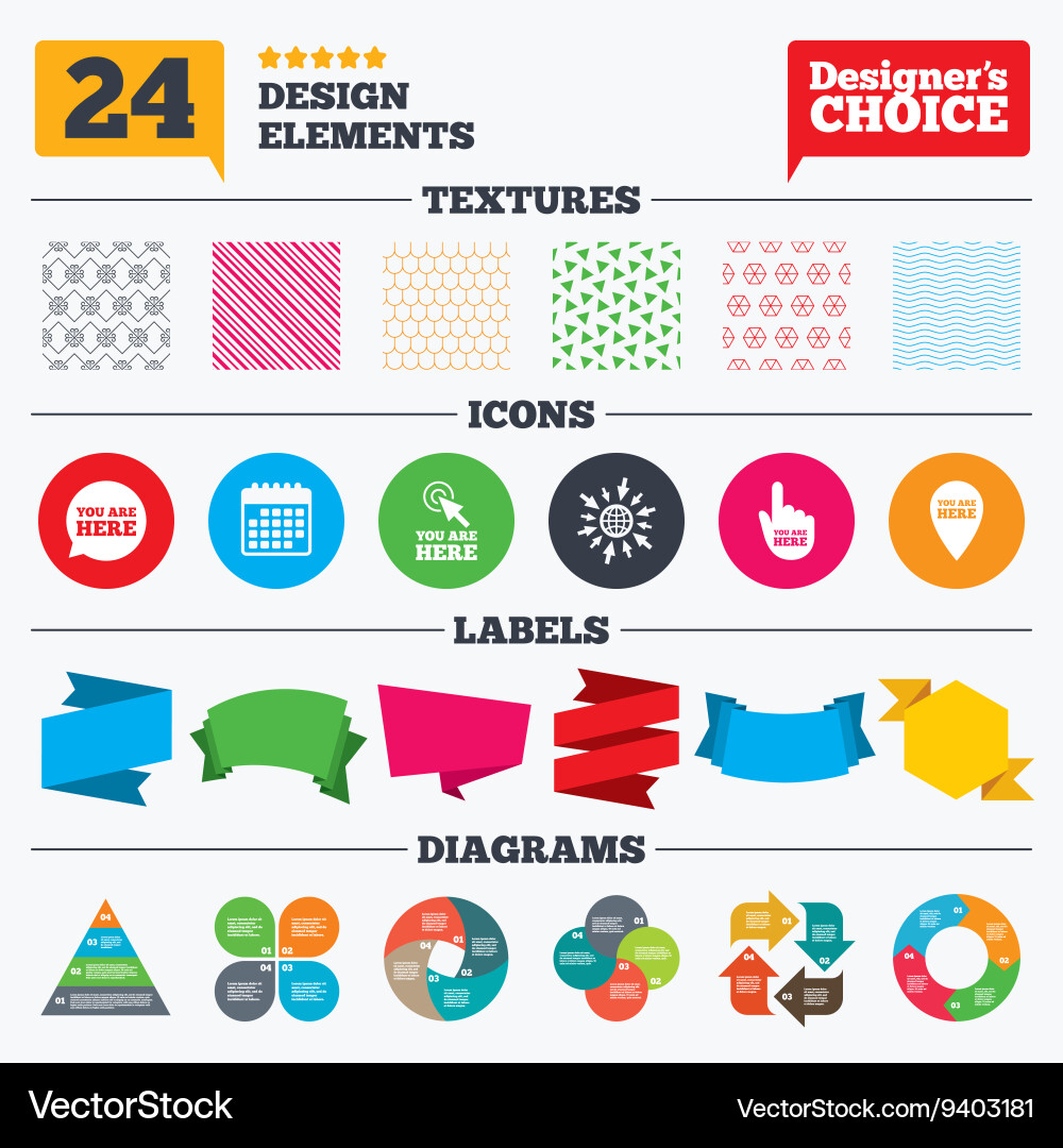 Location Pointer Icons - Map & Info vector image