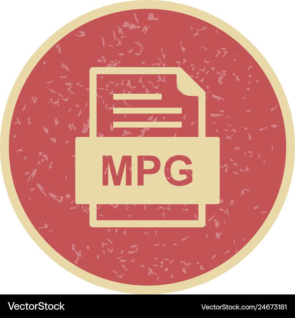 Mpg file document icon Vector Image