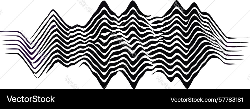 Rippling linear pattern abstract fluid movement Vector Image