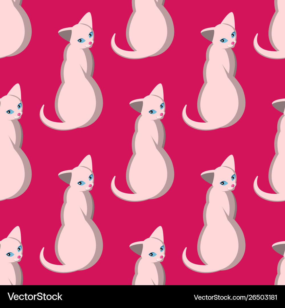 Seamless pattern with sphinxes bald cats Seamless pattern with sphinxes bald cats vector image