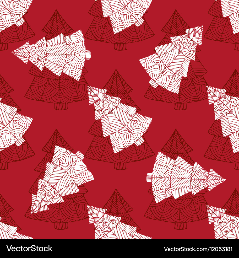 Seamless pattern with the image of a christmas vector image