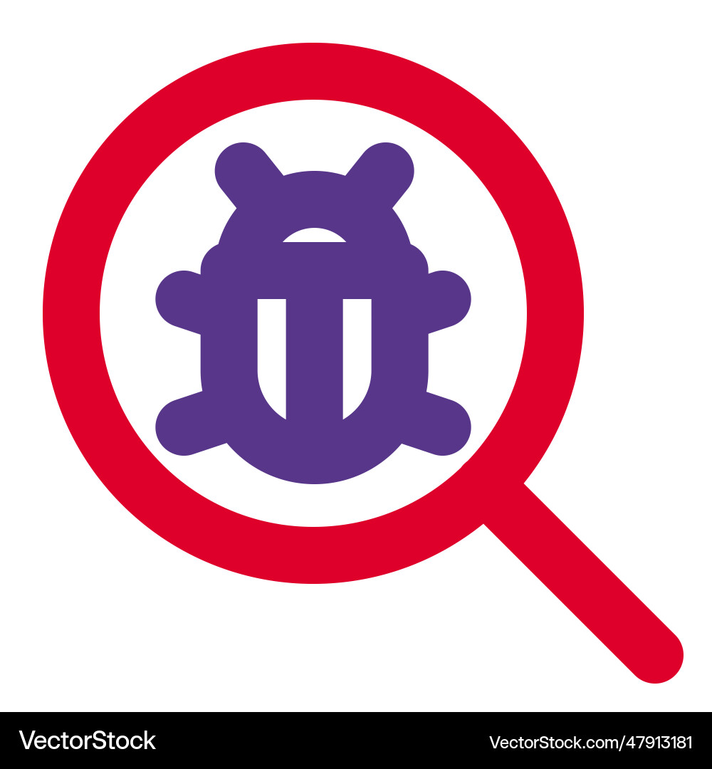 Software bugs found in the system Vector Image