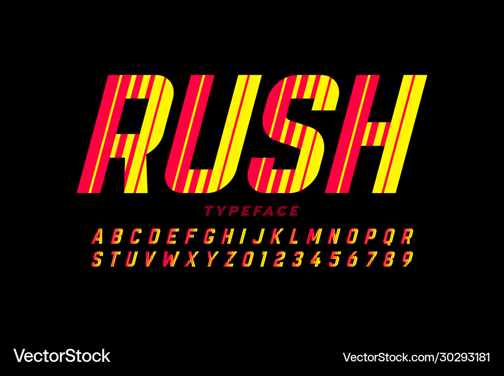 Speed Font: Dynamic Typography Vector Image