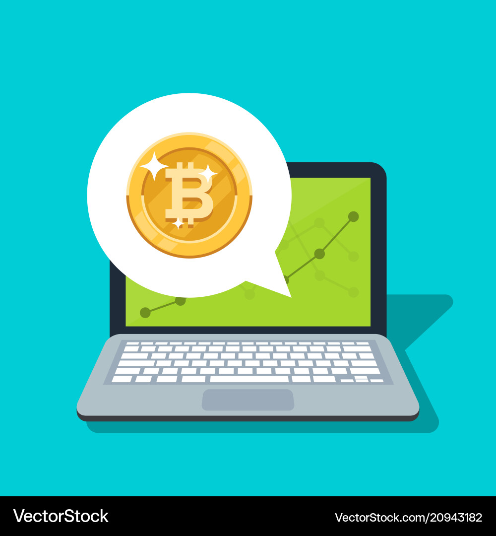 Bitcoit or crypto currency on the background Bitcoit or crypto currency on the background vector image