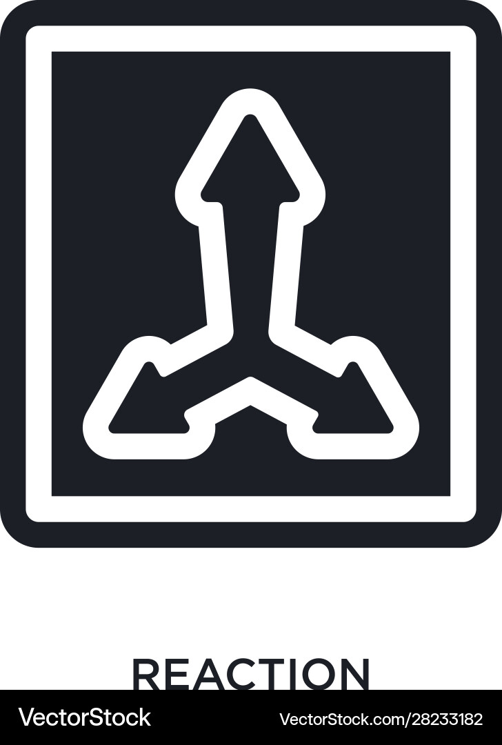 Black reaction isolated icon simple element from Vector Image