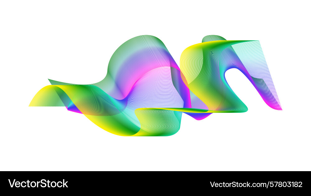 Blend wavy curved abstract design gradient Vector Image