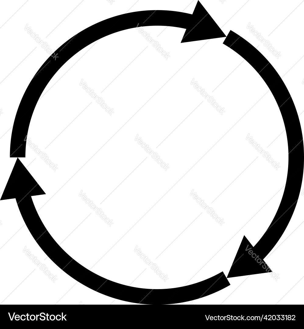 Circular circle arrows as repetion recycle cycle Circular circle arrows as repetion recycle cycle vector image