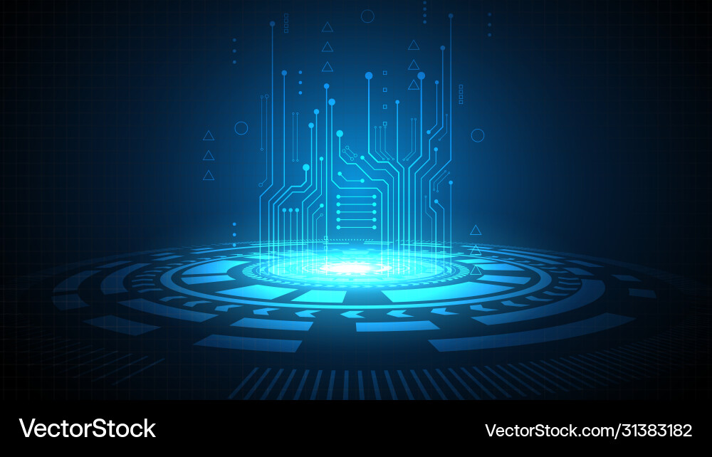 Digital Circuit Network Vector Image
