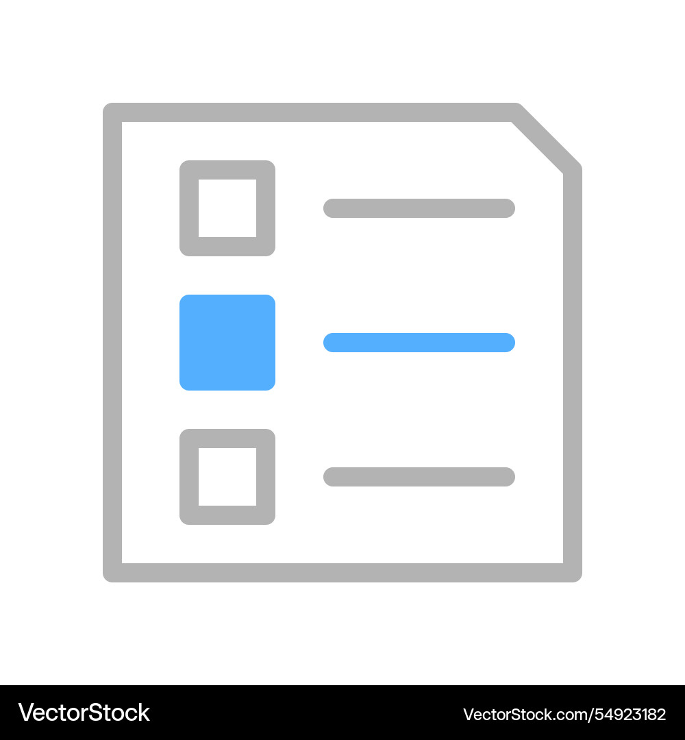 Document icon checklist form report vector image